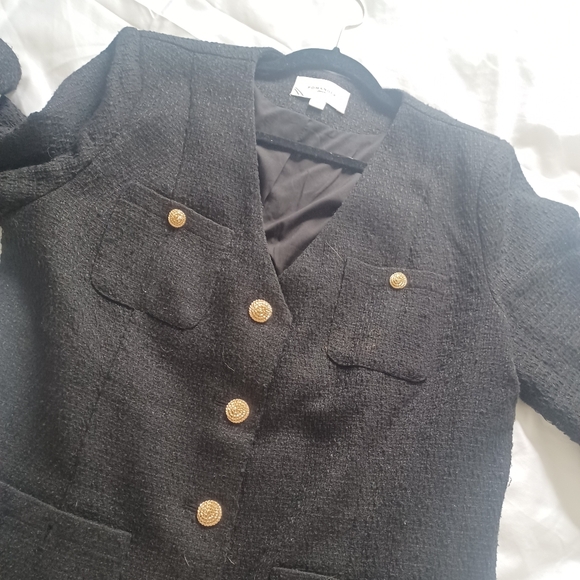 $188 Black Tweed Keira Dress Tuckernuck Xl - Picture 7 of 10